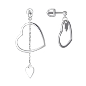 Асимметричные серьги из серебра