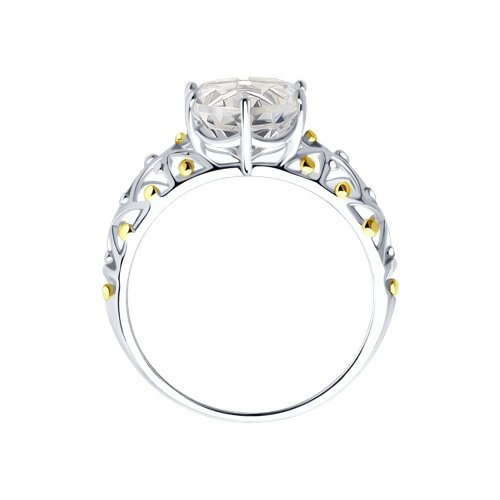 Серьги из серебра с горным хрусталем