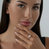 Кольцо из серебра с горным хрусталем