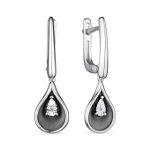 Серьги из серебра с бриллиантами