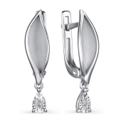 Серьги из серебра с бриллиантами