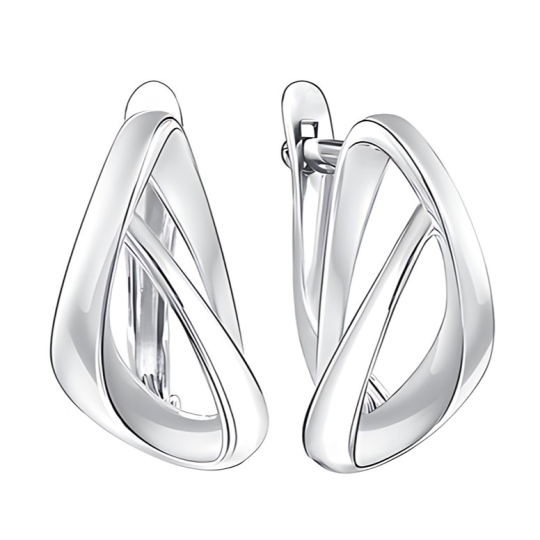 Серьги из серебра с позолотой и ситаллами