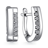 Серьги из серебра с бриллиантами