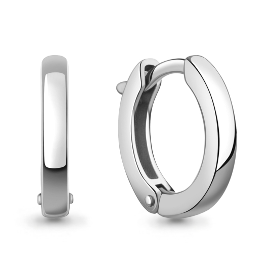 Одиночная серьга из серебра с фианитами 