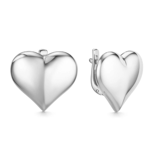 Серьги из серебра с ювелирными кристаллами