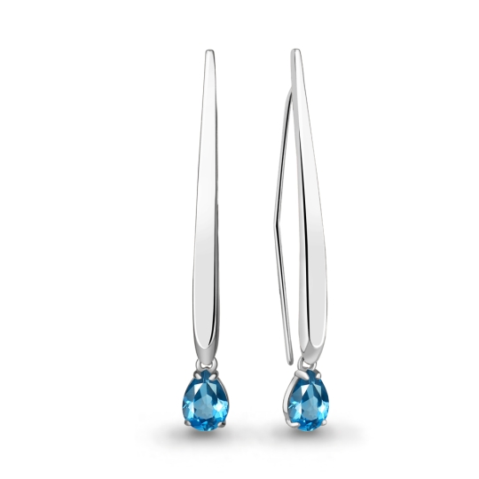 Кольцо из серебра с топазом Swiss