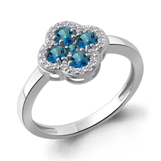 Кольцо из серебра с кварцем