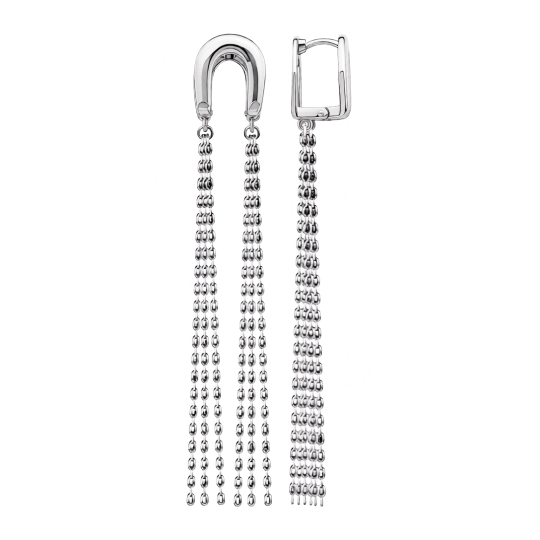 Серьги из серебра с позолотой и нанотопазом Swiss