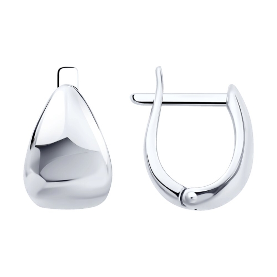 Серьги из серебра с фианитами