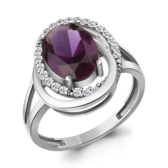  Кольцо из серебра со Swarovski Zirconia