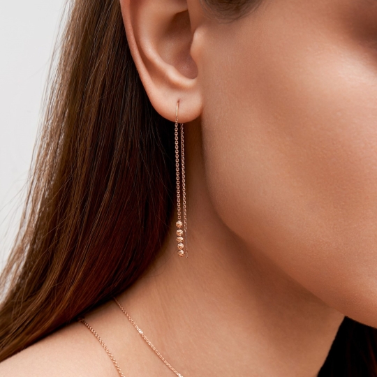 Серьги из золота с фианитами