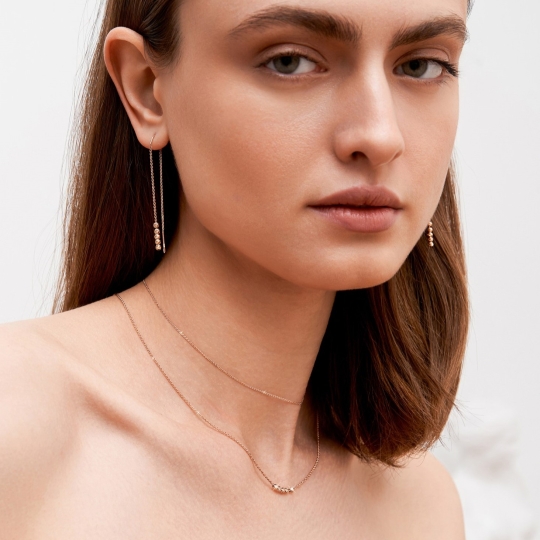 Серьги из золота с фианитами