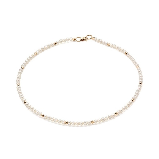 Колье-чокер из золота с жемчугом