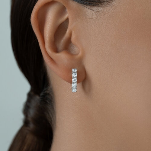 Серьги из серебра с эмалью