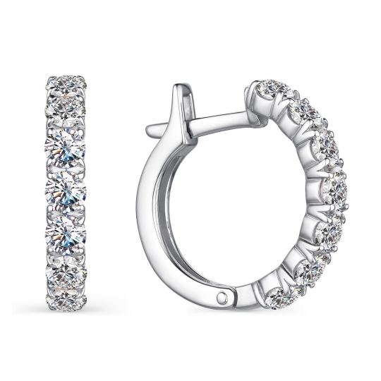 Кольцо из серебра с фианитами