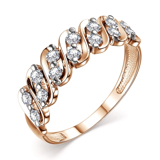 Кольцо из золота с фианитами