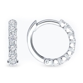 Серьги из серебра с фианитами