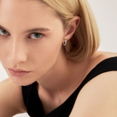 Серьги из серебра с фианитами