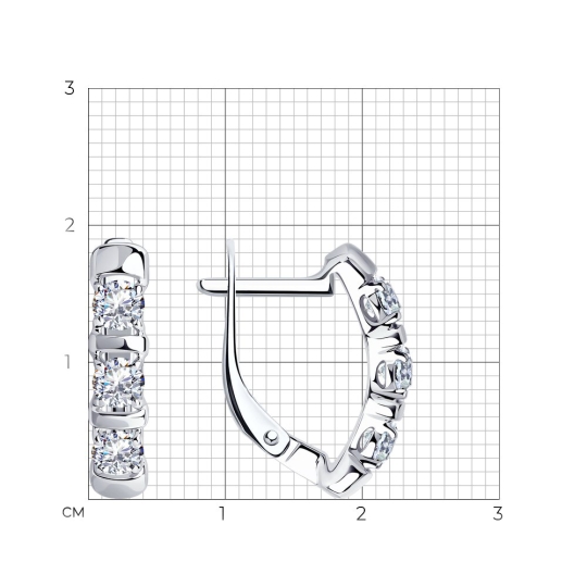 Серьги из серебра с топазами