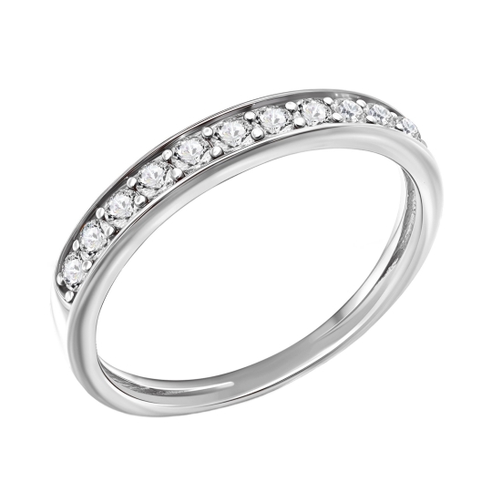 Кольцо из серебра с позолотой и фианитами