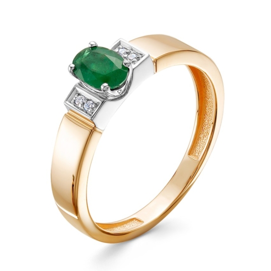 Кольцо из золота с фианитами