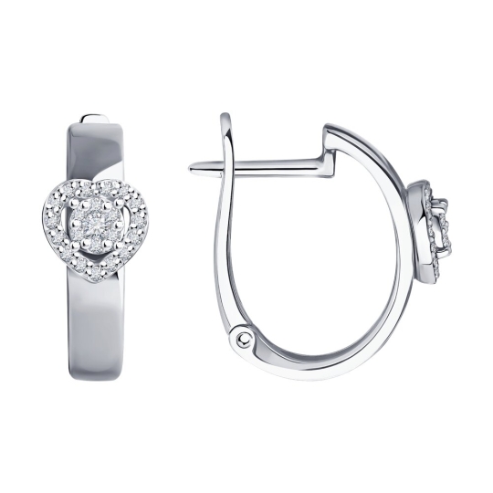 Серьги из золота с корундами