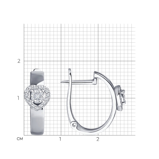 Серьги из золота с корундами