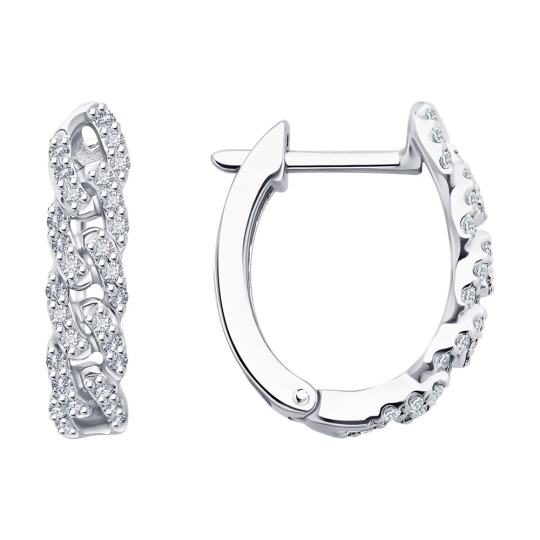 Серьги из золота с аметистами