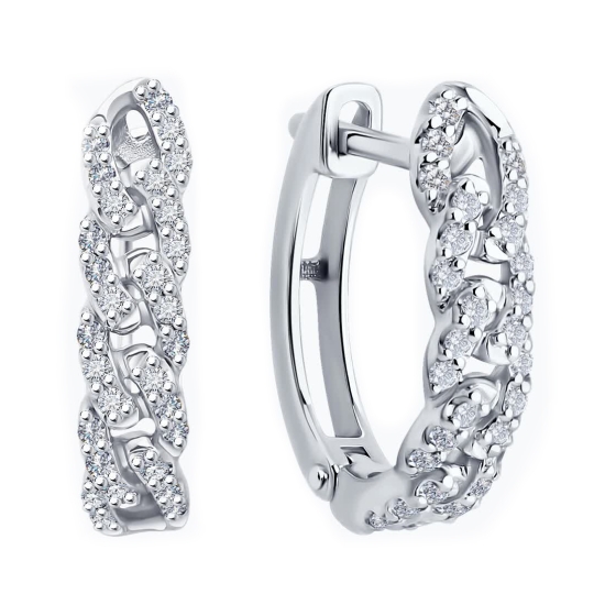 Серьги из золота с аметистами