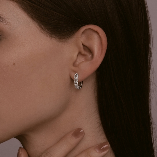 Серьги из золота с аметистами