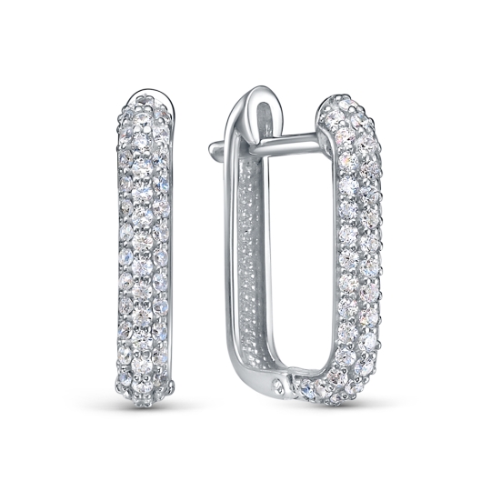 Серьги из серебра с бриллиантами