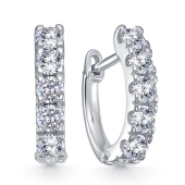 Серьги из серебра с фианитами