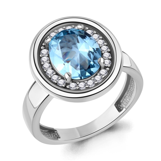 Кольцо из серебра с ювелирным кристаллом