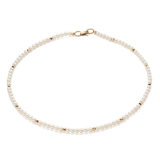 Колье-чокер из золота с жемчугом