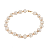 Браслет из жемчуга с золотыми вставками