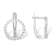 Серьги из серебра с фианитами