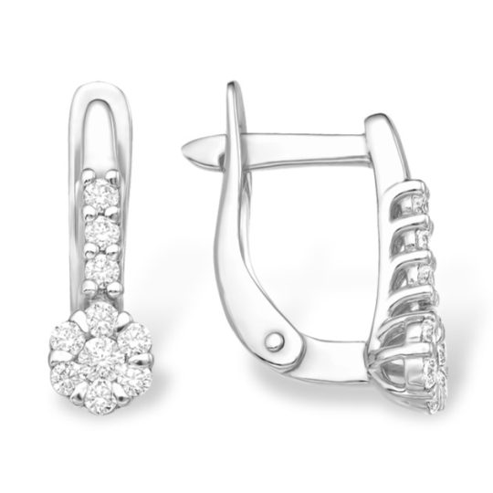 Серьги-эльфы из серебра с аметистами