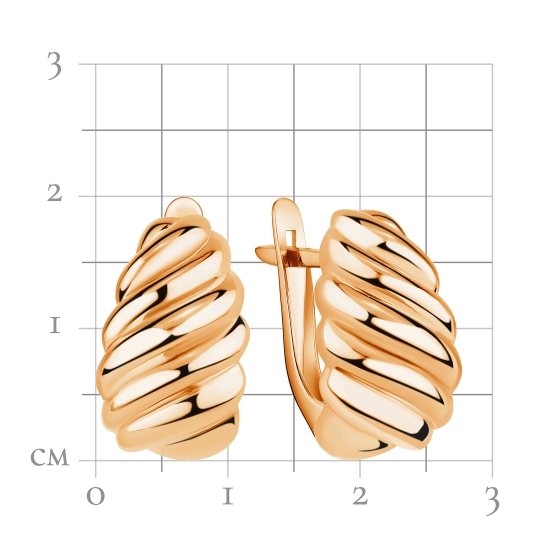 Серьги из лимонного золота
