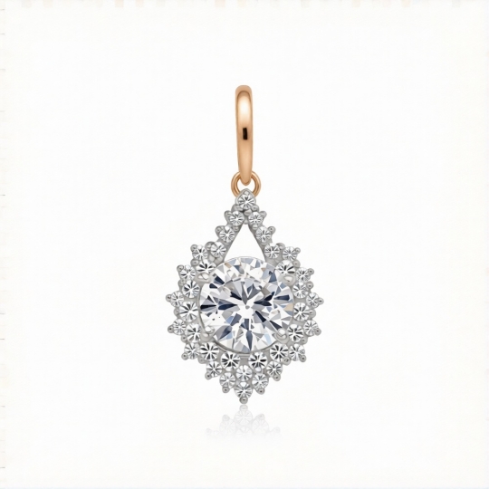 Подвеска из золота с фианитом "Знак зодиака Стрелец"