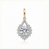 Подвеска из золота с фианитами