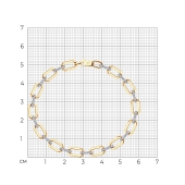 Браслет из золота с фианитами