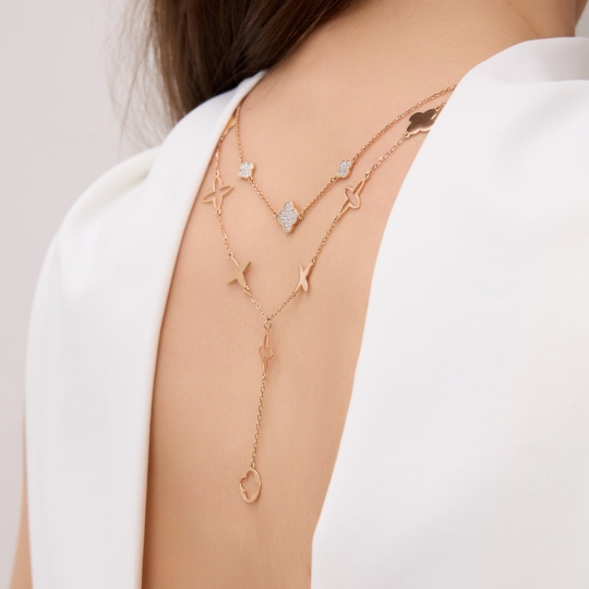 Колье из золота с агатом