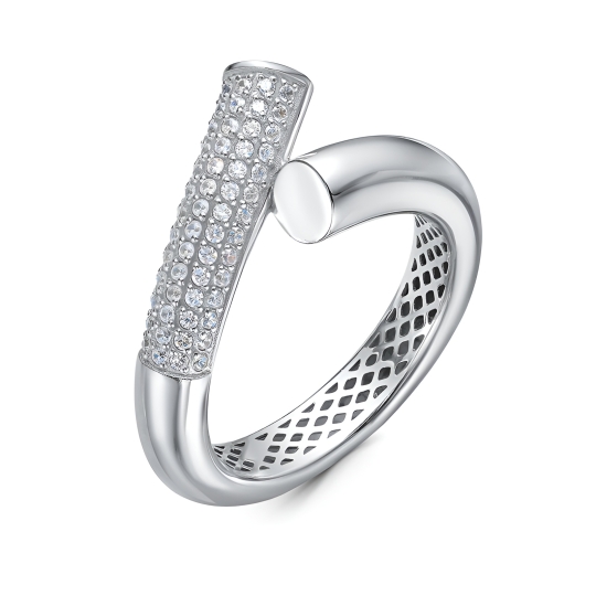 Кольцо из серебра с фианитом