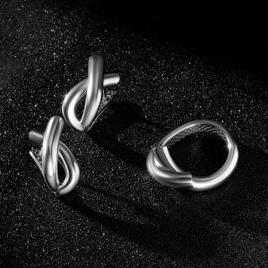 Серьги из серебра с цитринами