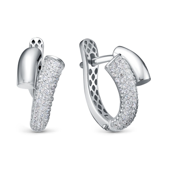 Кольцо из серебра с фианитами