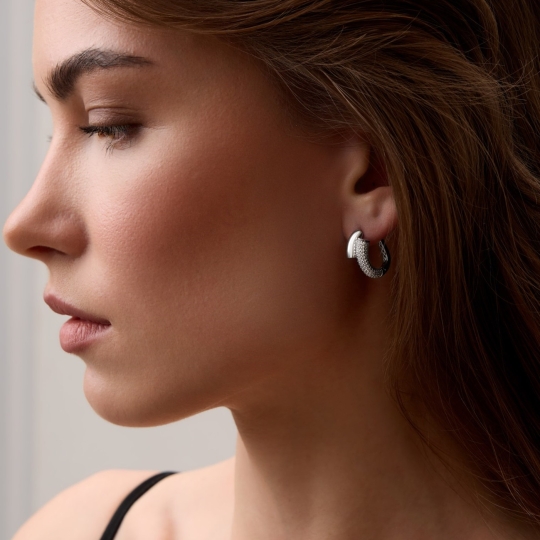 Серьги из серебра с ониксом