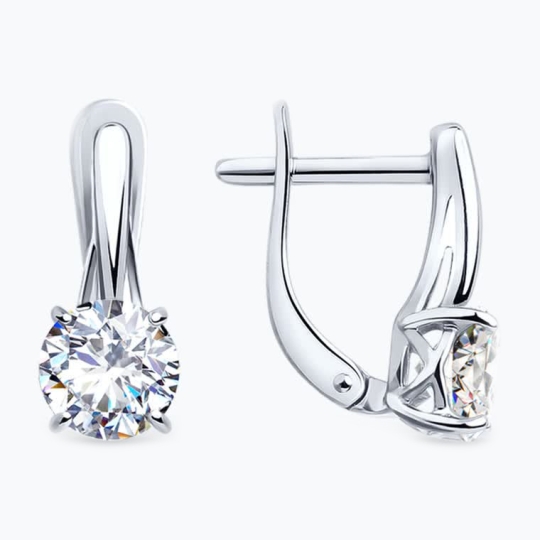 Серьги из серебра с эмалью