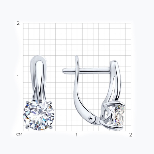 Серьги из серебра с эмалью