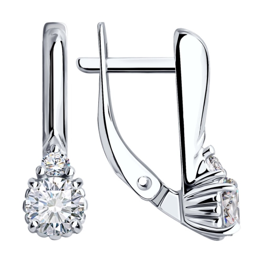 Кольцо из серебра с фианитами