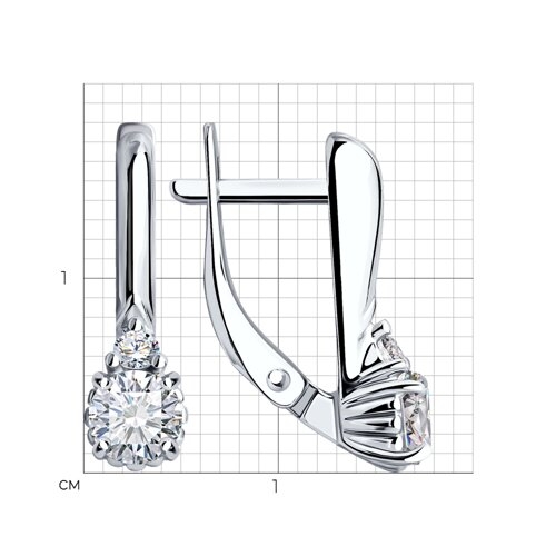 Кольцо из серебра с фианитами